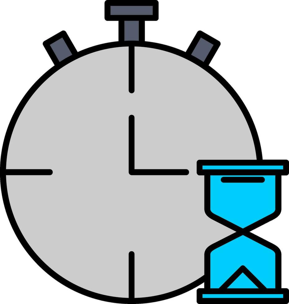 Deadline Line Filled Icon vector