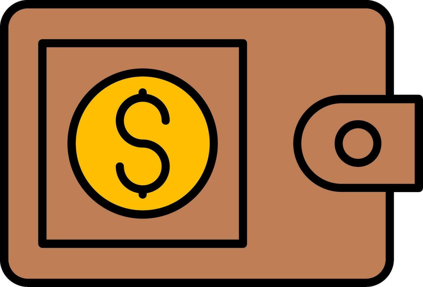 Wallet Line Filled Icon vector