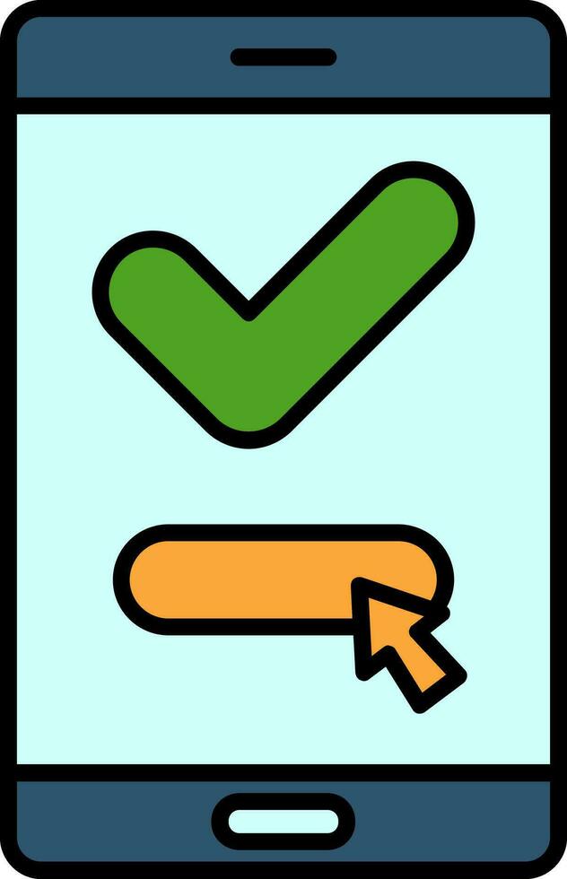 Order Line Filled Icon vector