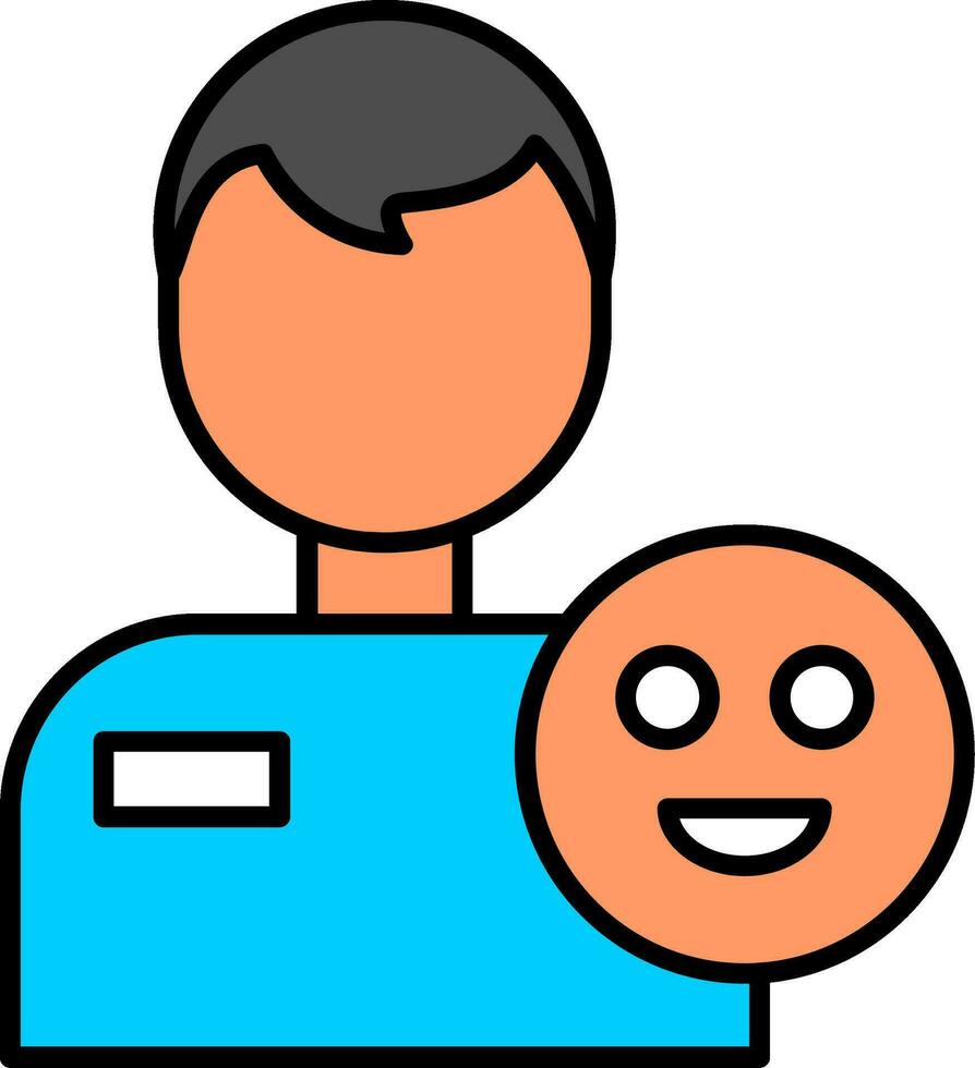 Patient Line Filled Icon vector