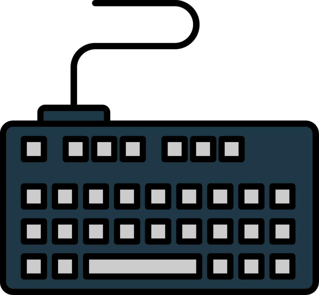 Keyboard Line Filled Icon vector