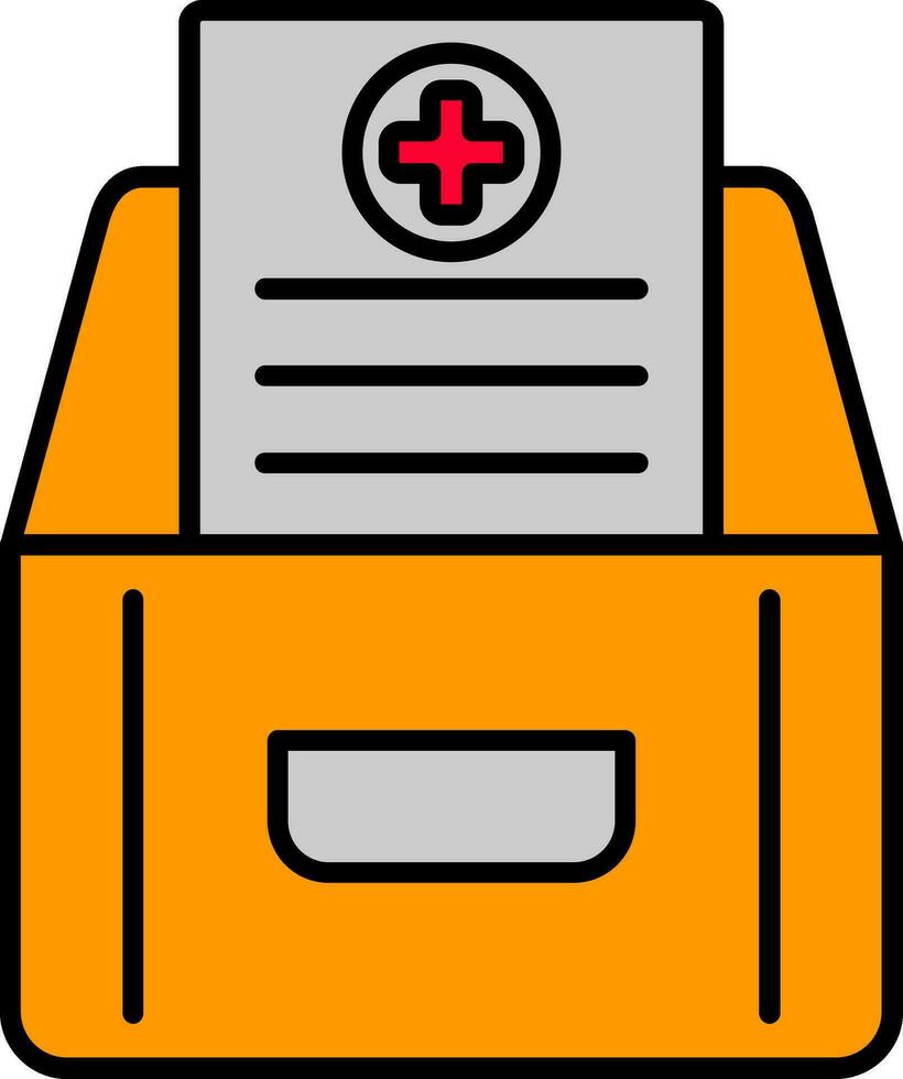 Archive Line Filled Icon vector