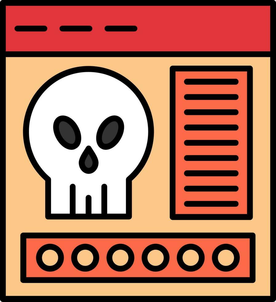 Malware Line Filled Icon vector