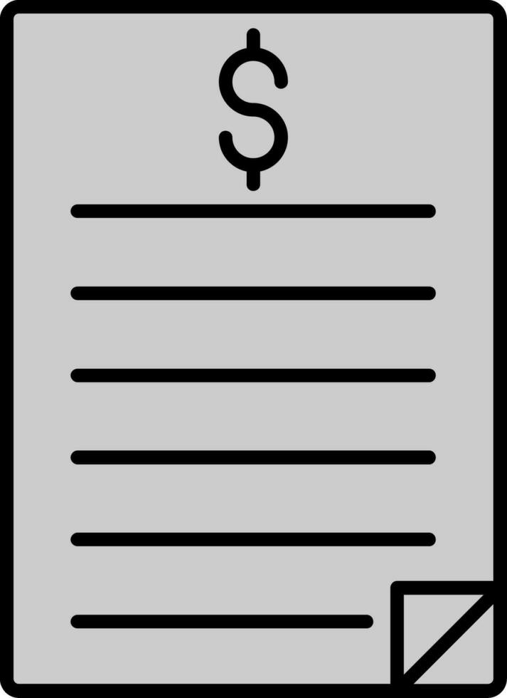 Bill Line Filled Icon vector