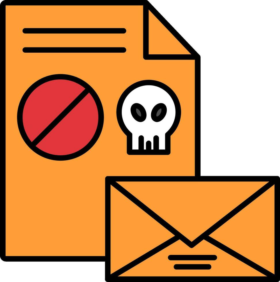 Spam Line Filled Icon vector