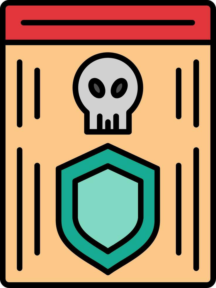 Shield Line Filled Icon vector