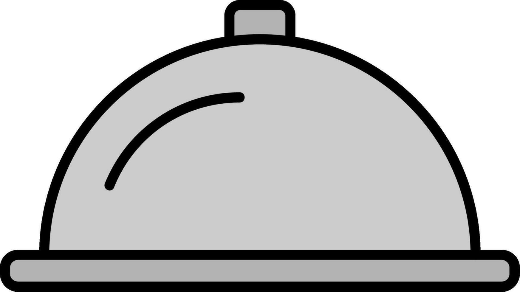 Serving Dish Line Filled Icon vector