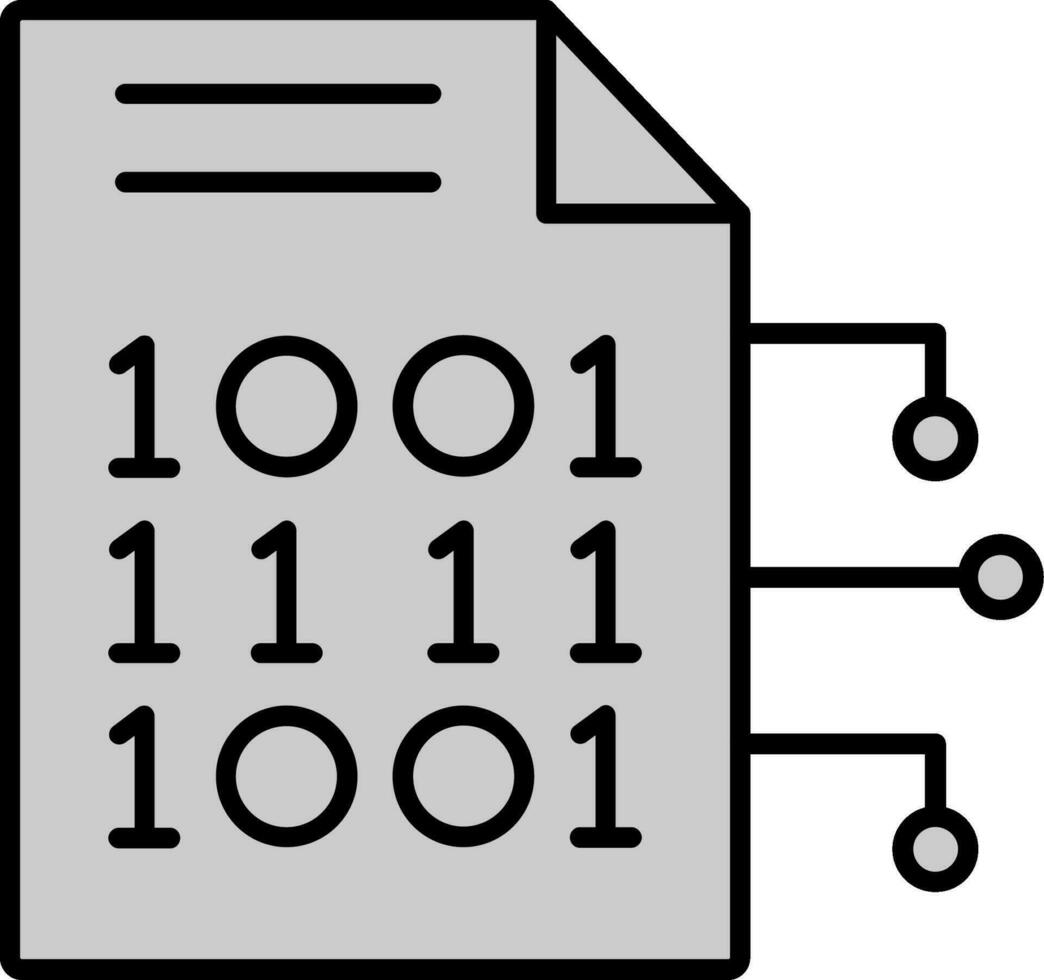 cifrado datos línea lleno icono vector