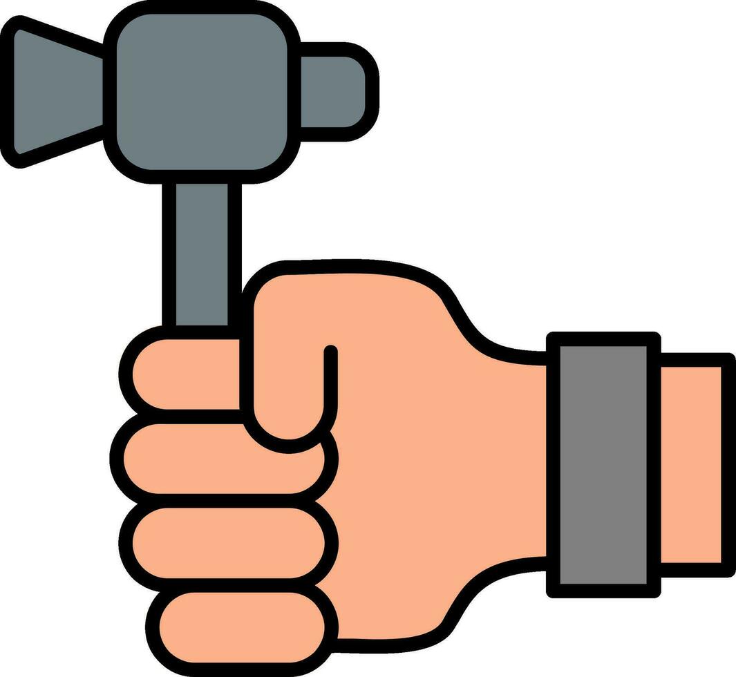 Labour Day Line Filled Icon vector