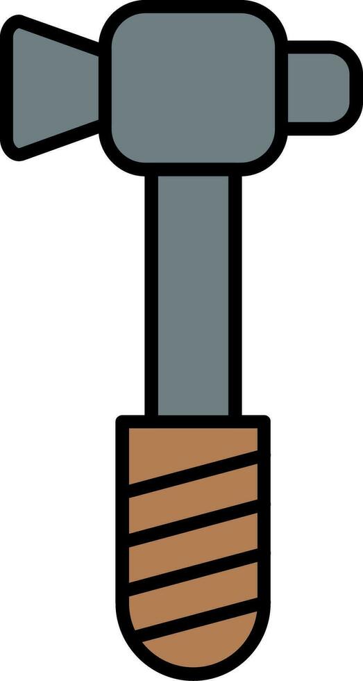Hammer Line Filled Icon vector