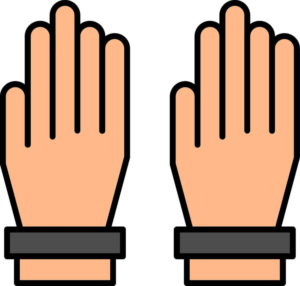 Glove Line Filled Icon vector