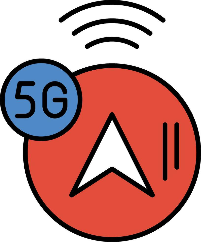 Navigation Line Filled Icon vector