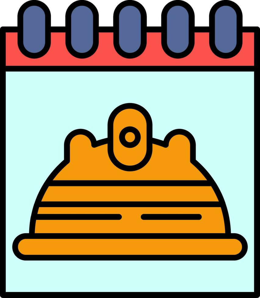 Labour Day Line Filled Icon vector