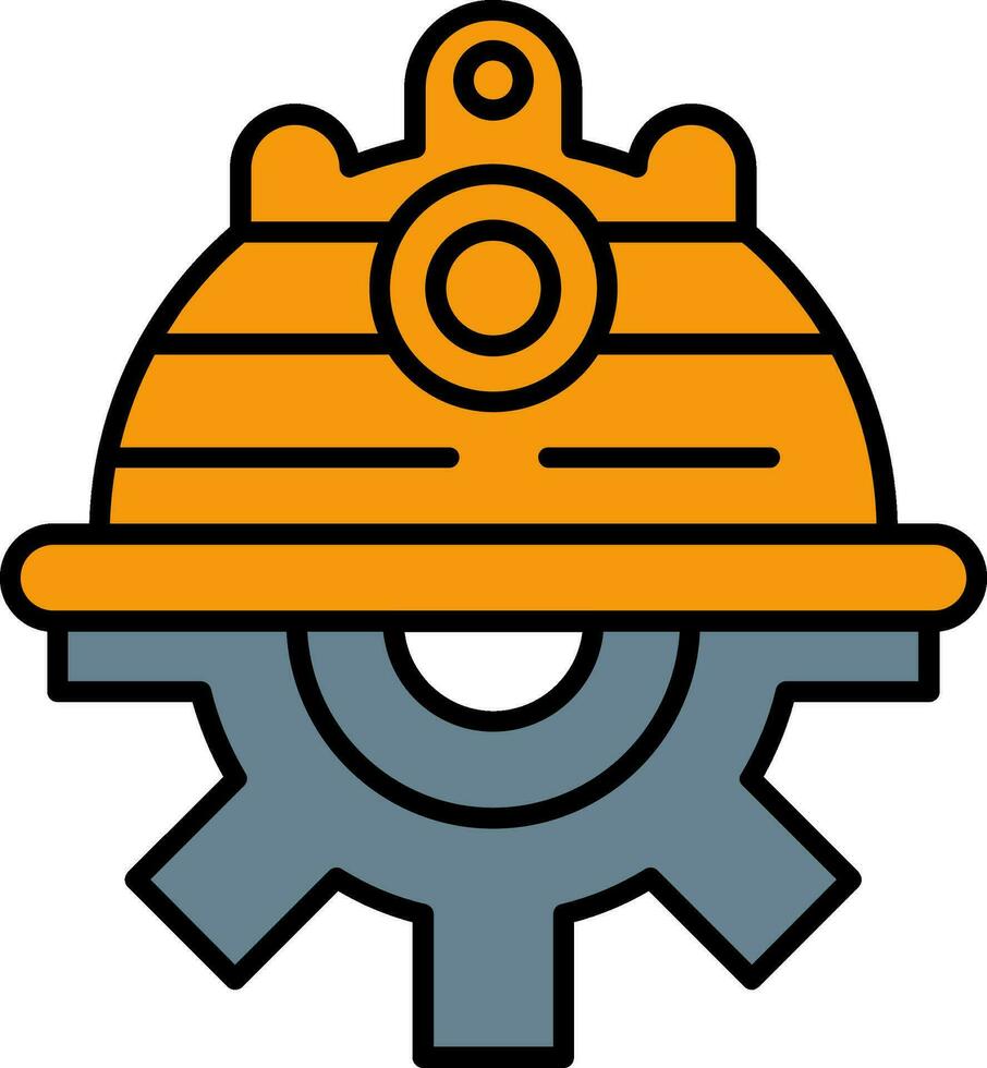 Engineer Line Filled Icon vector