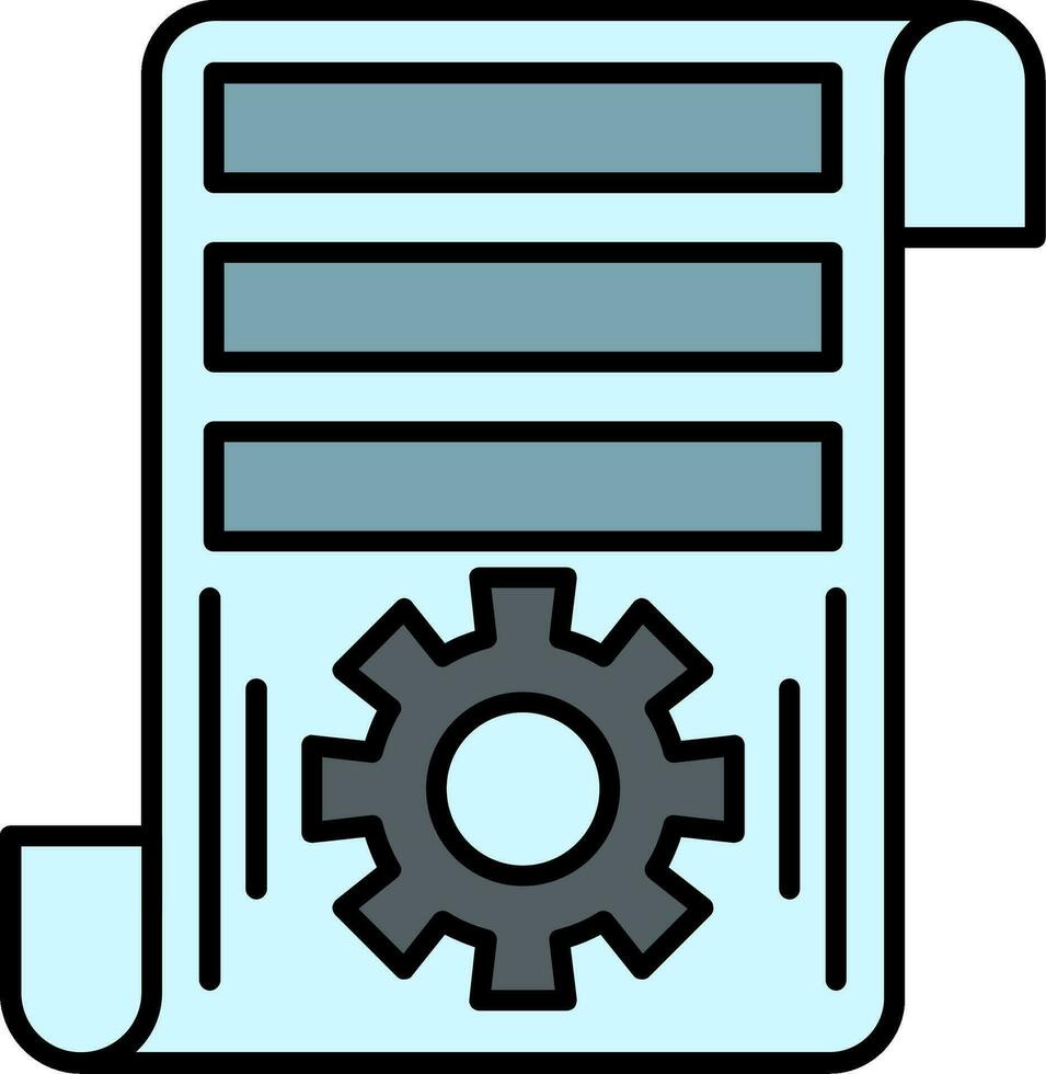 Project Line Filled Icon vector