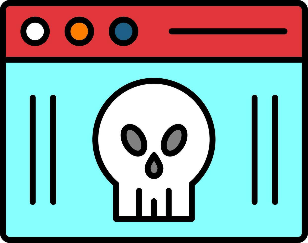 Webpage Line Filled Icon vector