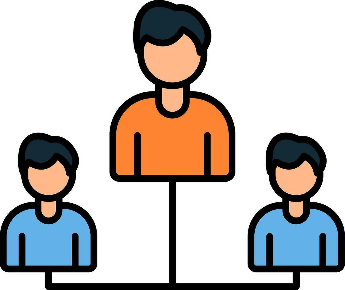 Connection Line Filled Icon vector