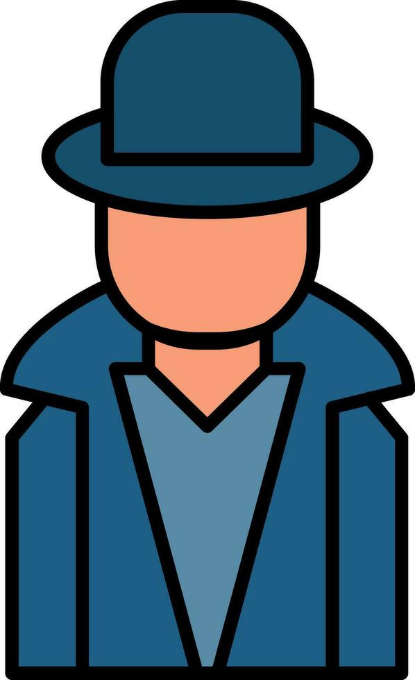 Hacker Line Filled Icon vector
