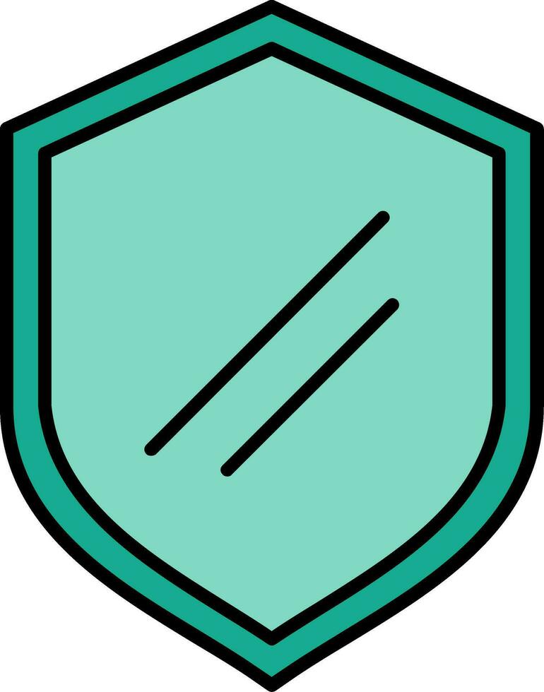 Shield Line Filled Icon vector