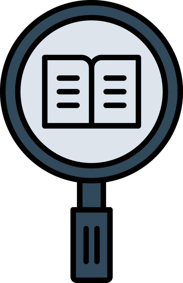 Research Line Filled Icon vector