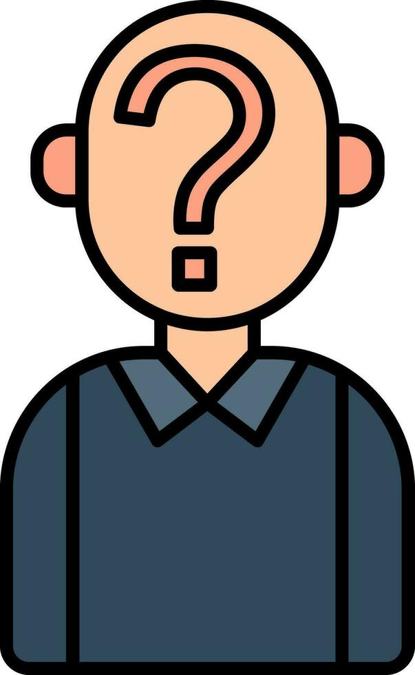 Suspect Line Filled Icon vector