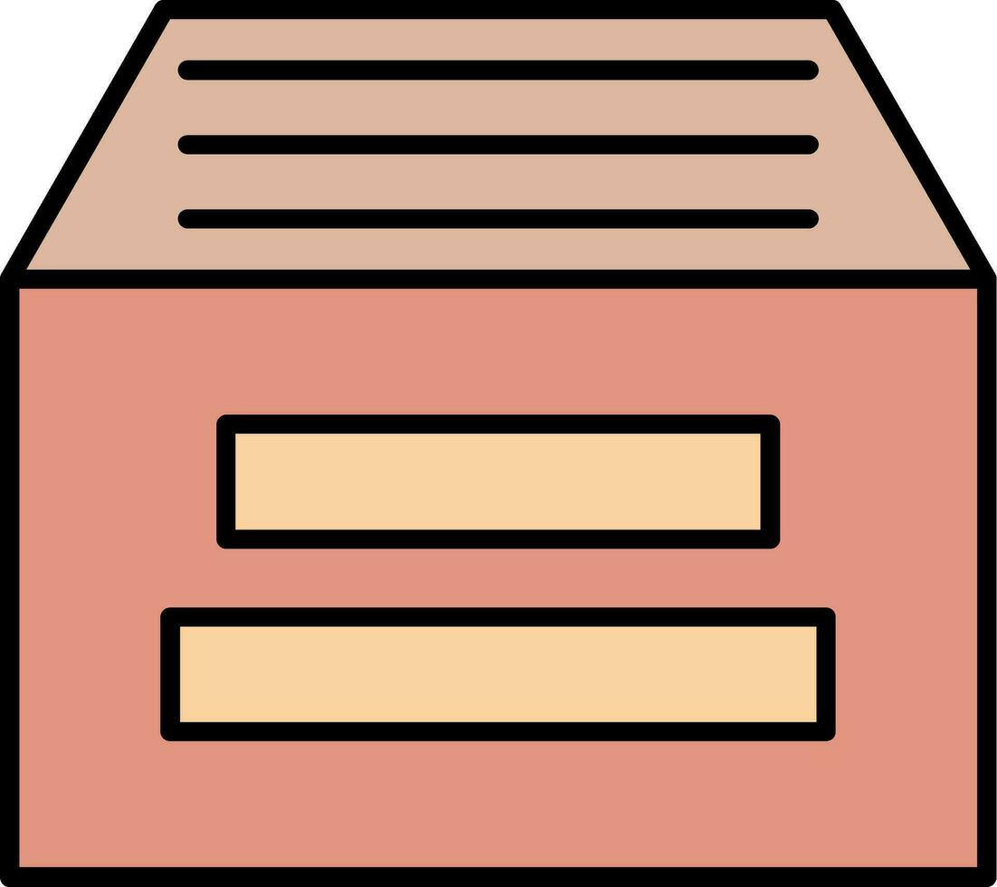 Archive Line Filled Icon vector
