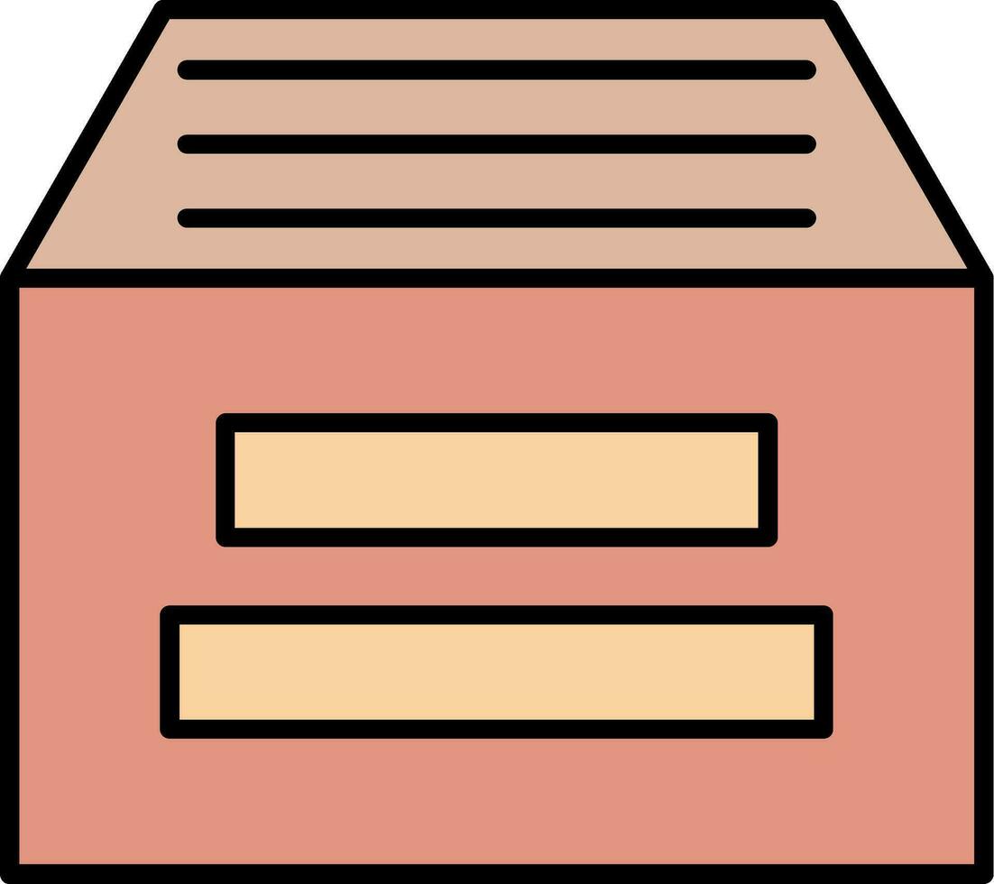 Archive Line Filled Icon vector