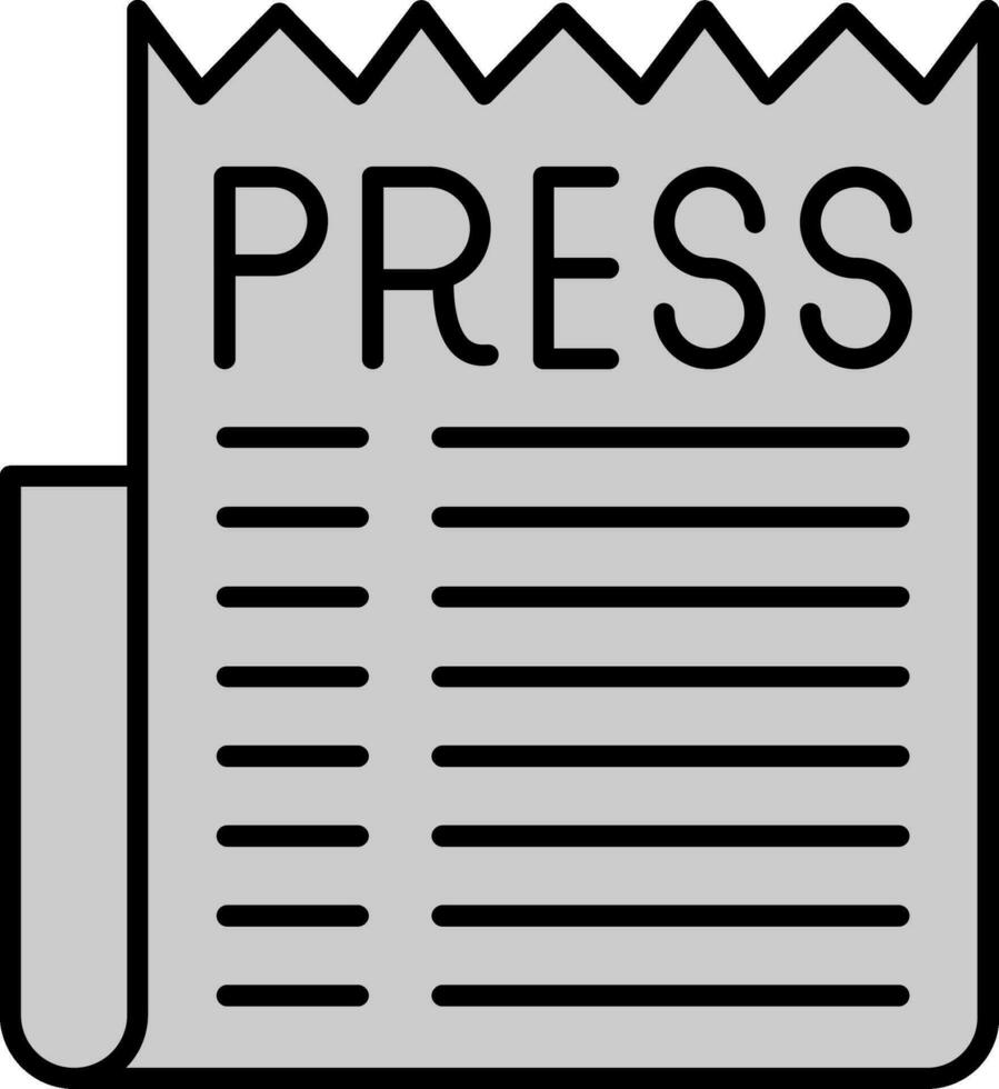 Press Release Line Filled Icon vector