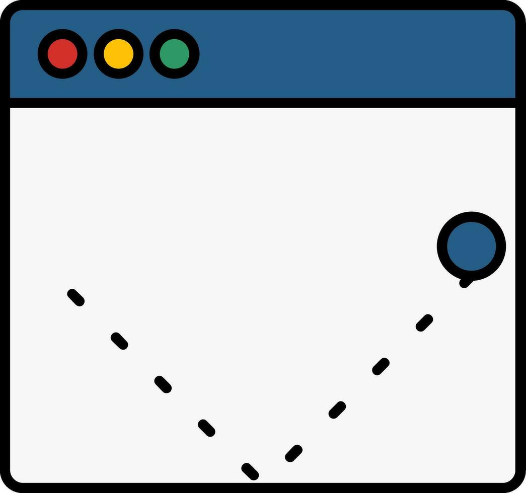 Bounce Rate Line Filled Icon vector