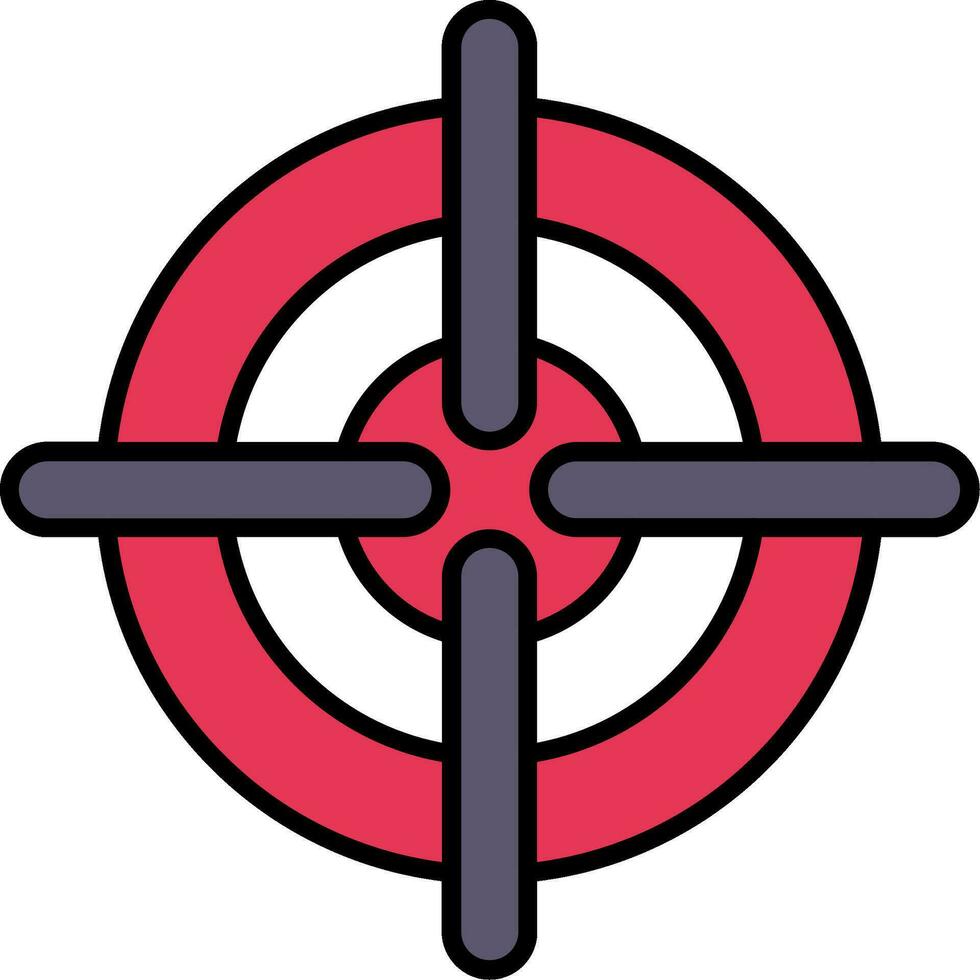 Target Line Filled Icon vector