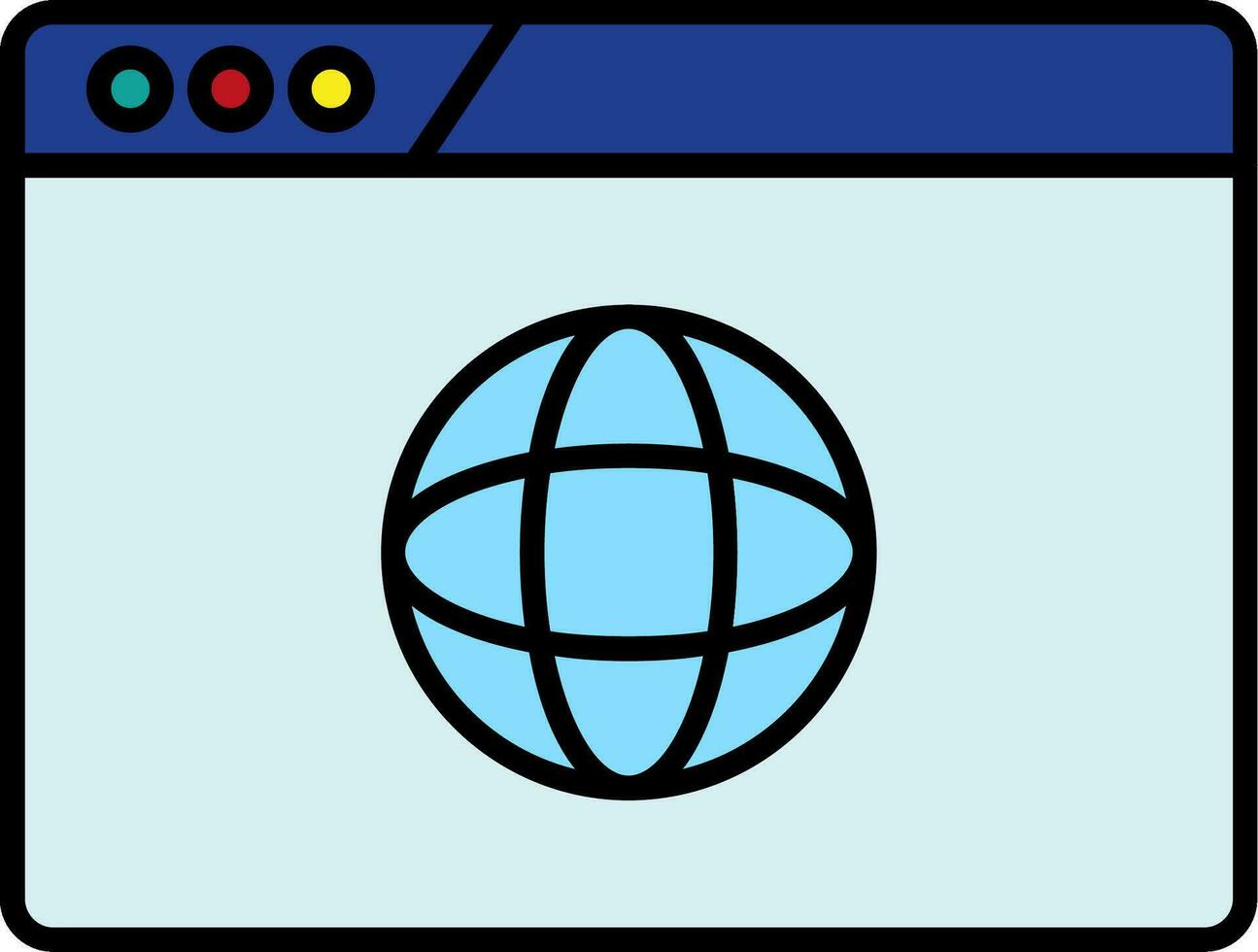 Website Design Line Filled Icon vector