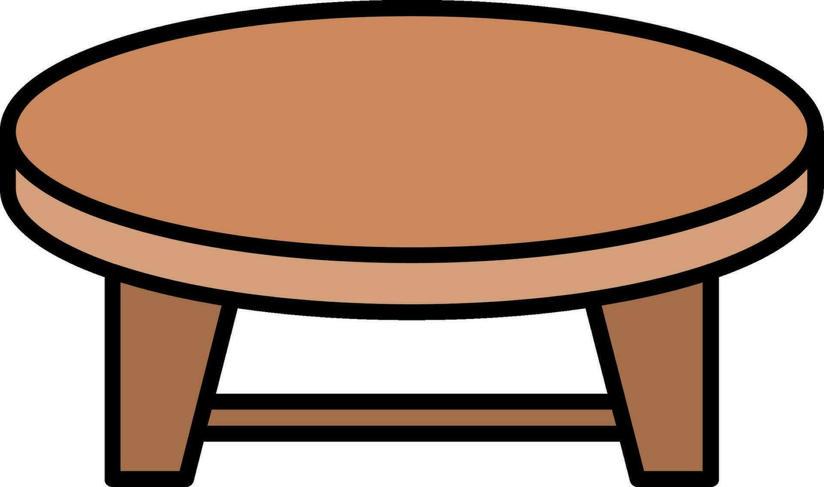 Coffee Table Line Filled Icon vector