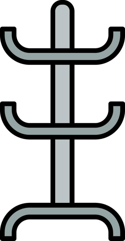 Coat Rack Line Filled Icon vector