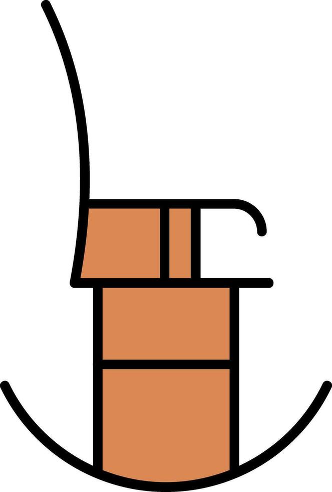 Rocking Chair Line Filled Icon vector