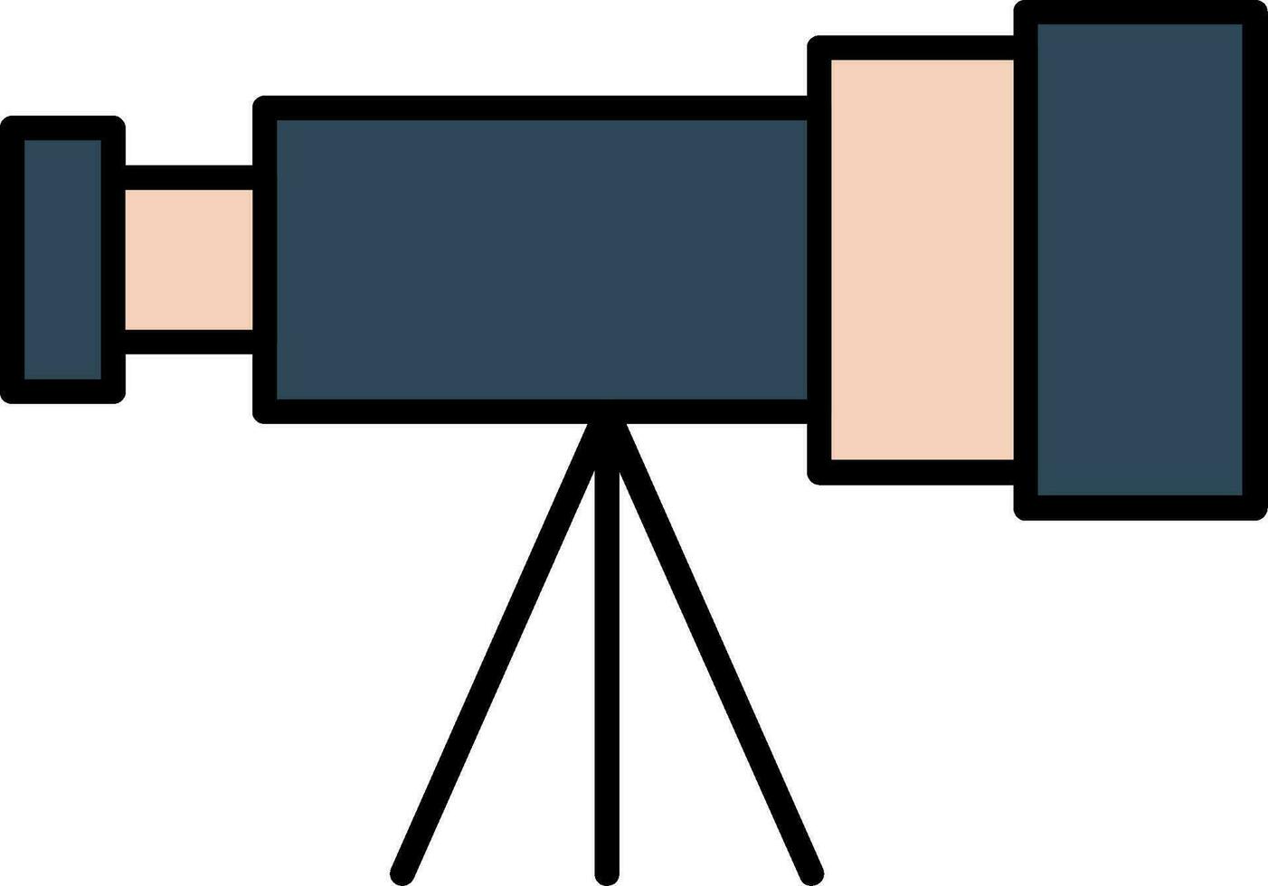 Telescope Line Filled Icon vector