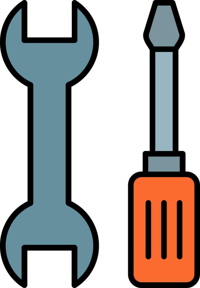 Tools Line Filled Icon vector