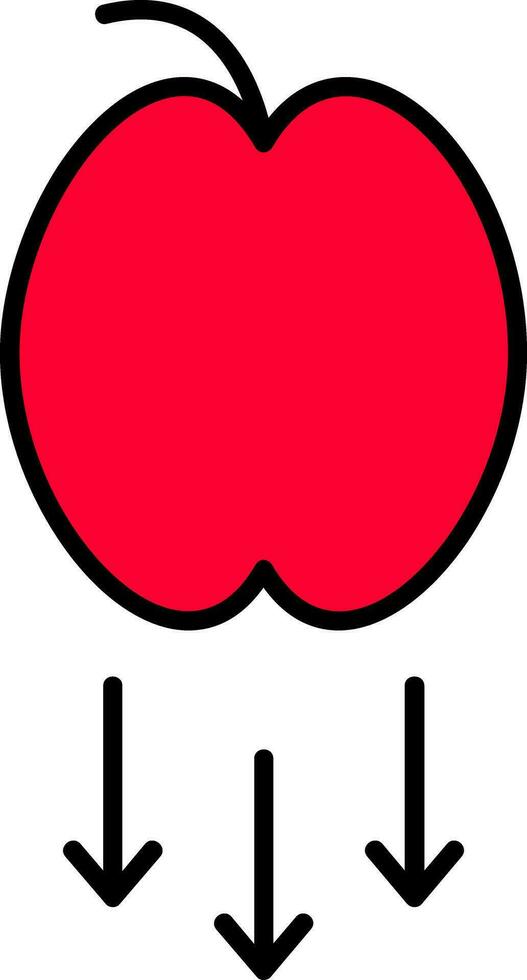 Gravity Line Filled Icon vector