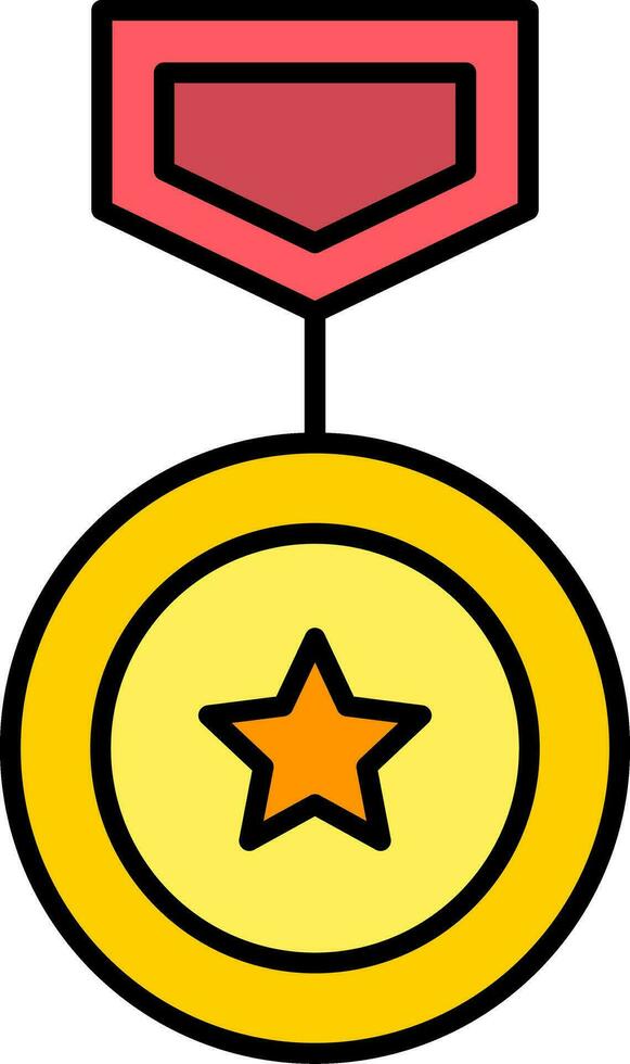 Winning Line Filled Icon vector