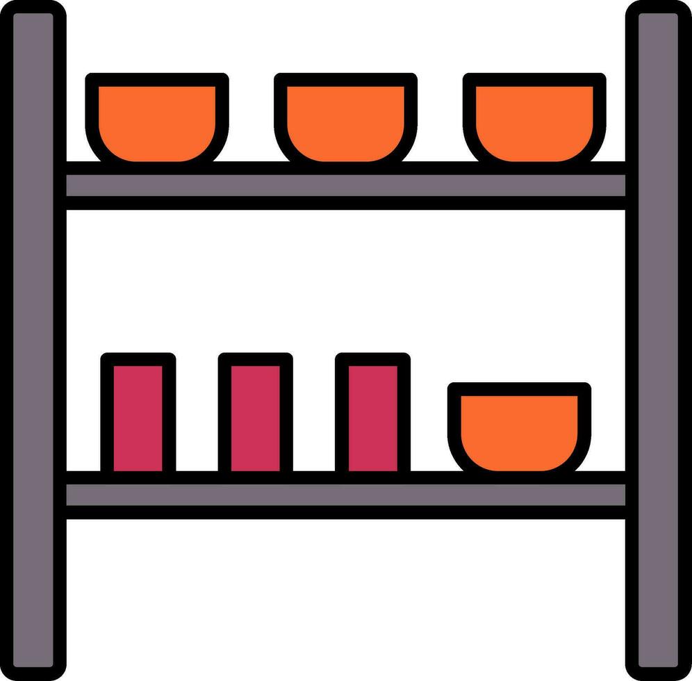 Rack Line Filled Icon vector