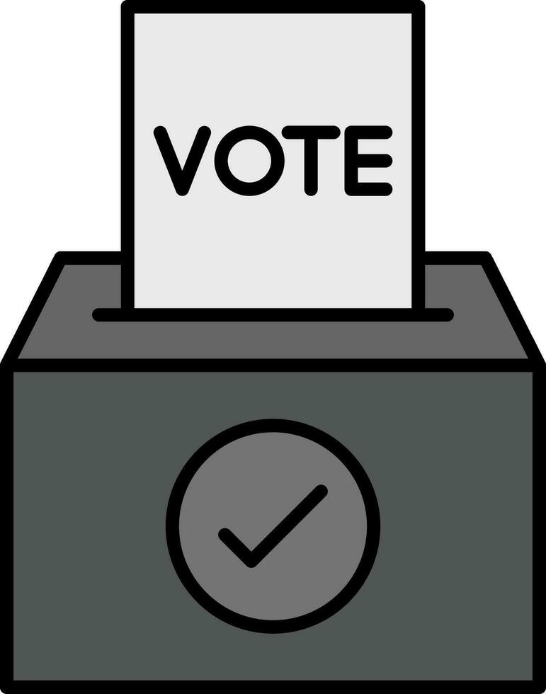 Vote Line Filled Icon vector