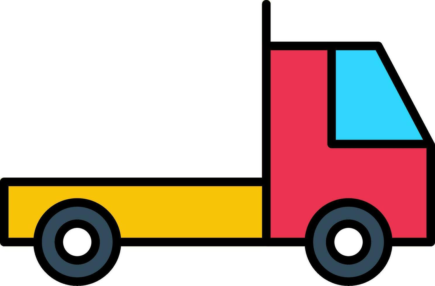 Lorry Line Filled Icon vector