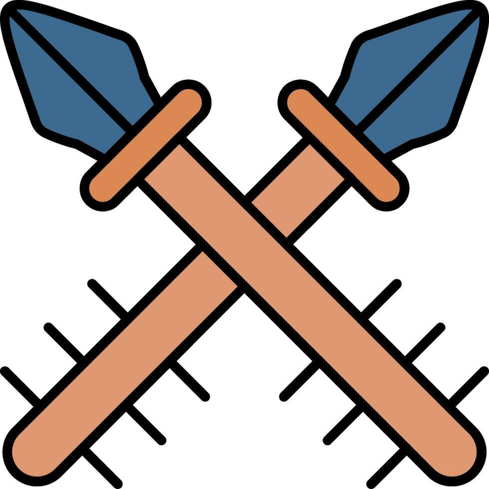 Harpoon Line Filled Icon vector