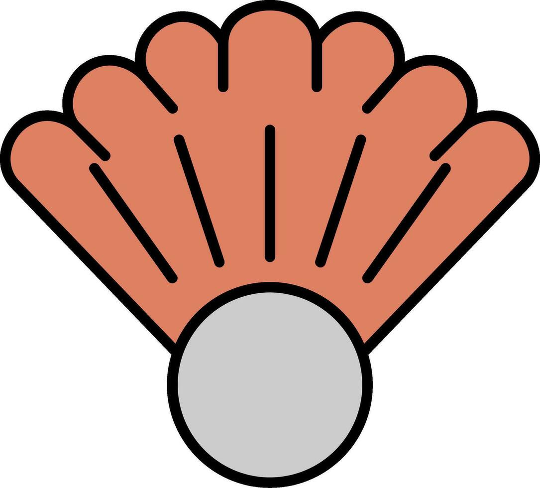 Clam Line Filled Icon vector