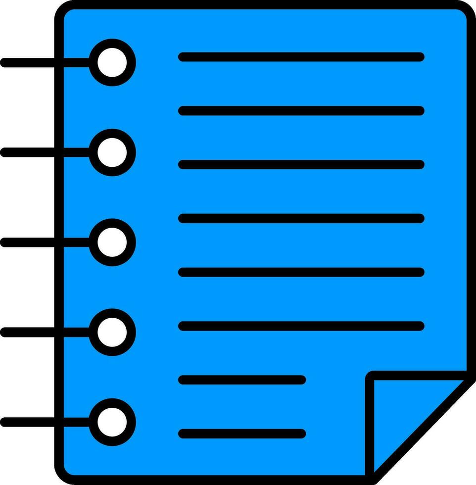 Notes Line Filled Icon vector