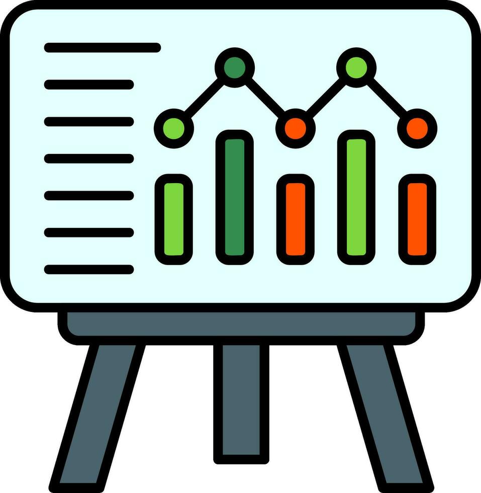 Presentation Line Filled Icon vector