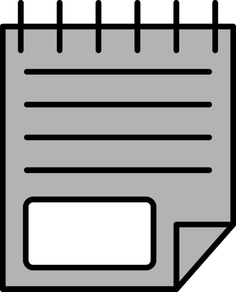 Note Line Filled Icon vector