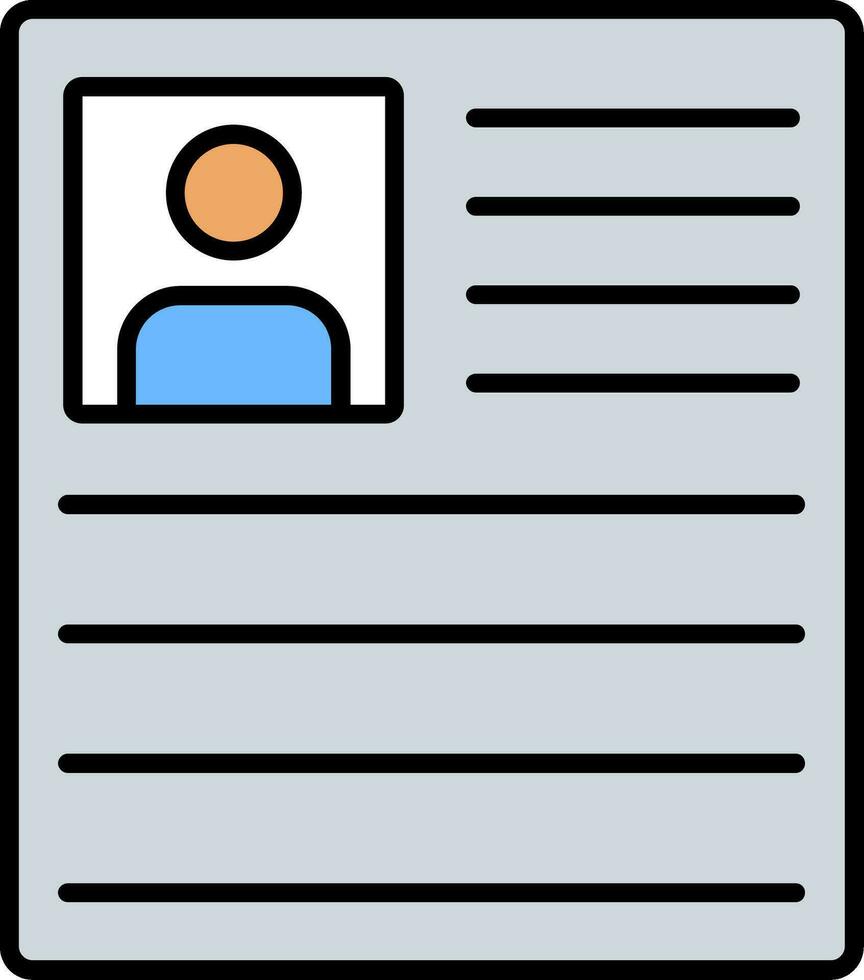 Curriculum Line Filled Icon vector