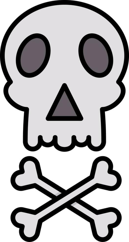 Skull Line Filled Icon vector