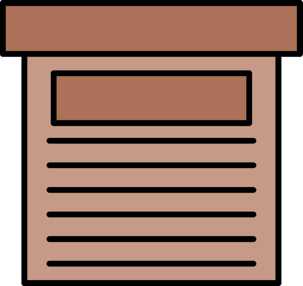 Storage Box Line Filled Icon vector