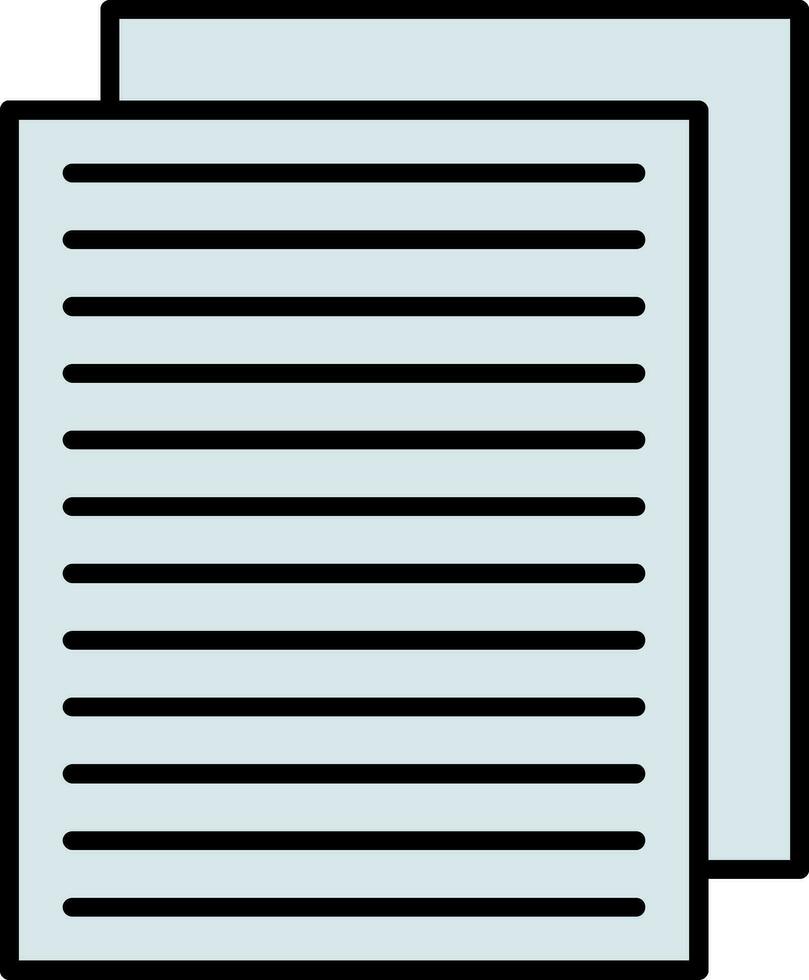 Papers Line Filled Icon vector